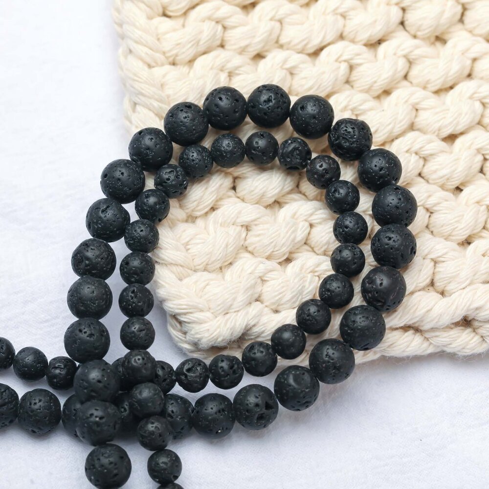 6mm Volcanic Rock Lava stone Round Beads DIY Jewelry Making